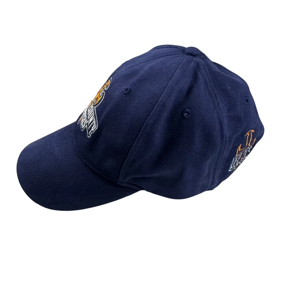 Orange County Choppers Baseball Cap Mens OSFA Navy Blue Embroidered Logo Hat
